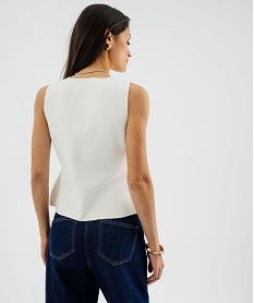 debardeur boutonne en maille tricotee femme beige debardeursJ990401_4