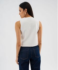 gilet de costume sans manches a boutons dores femme blanc standard debardeursJ992301_3