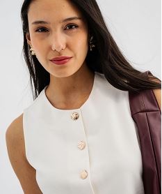 gilet de costume sans manches a boutons dores femme blanc standard debardeursJ992301_4