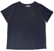 GEMO Tee-shirt manches courtes avec col rond fantaisie femme Bleu