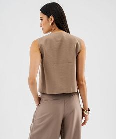 gilet de costume sans manches femme brun vestesJ997401_3