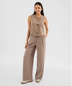 gilet de costume sans manches femme brun vestesJ997401_4
