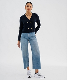 gilet raye a fermeture croisee esprit marin femme[missing] bleu giletsJ998601_4