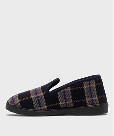 chaussons confort a motif tartan homme bleuK000601_3