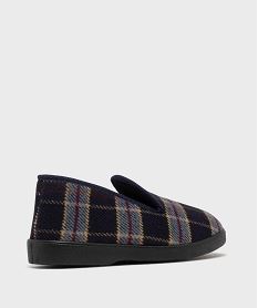 chaussons confort a motif tartan homme bleuK000601_4