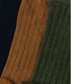 chaussettes en maille cotelee garcon (lot de 3) vert standardK000901_4