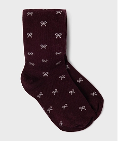 collant chaud avec motifs noeuds bebe fille[missing] rouge collantsK001001_3