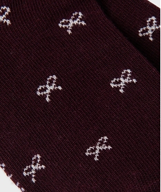 collant chaud avec motifs noeuds bebe fille[missing] rouge collantsK001001_4