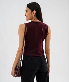 gilet de costume sans manches a boutons dores femme violet debardeursK005501_3