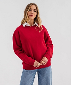 GEMO Sweat à motif femme - Gémo X Lulu la Nantaise rouge standard