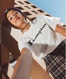 GEMO Tee-shirt manches courtes avec logo fille - Champion blanc standard