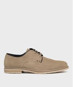 GEMO Derbies dessus suédine homme - Mario Baldano Beige
