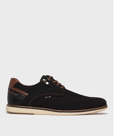 GEMO Derbies décontractés fermeture lacets et zip homme - Mario Baldano noir standard