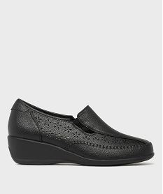 GEMO Chaussures confort à talon compensé femme - G’Flex noir standard