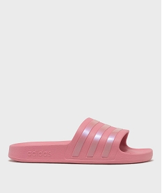 GEMO Mules de piscine Adilette Aqua à rayures irisées femme - Adidas rose vif