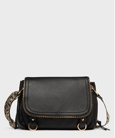 GEMO Sac besace à bandoulière fantaisie pailleté femme noir standard