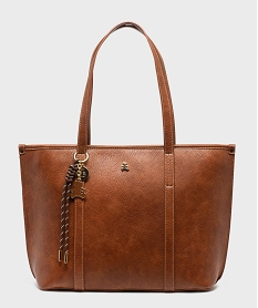 GEMO Sac cabas porté épaule avec pampilles amovibles femme - LuluCastagnette Orange