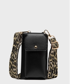 GEMO Pochette téléphone 2-en-1 femme noir standard