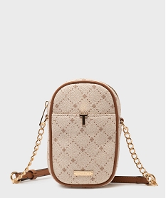 GEMO Pochette à bandoulière fermeture zippée femme - Torrente beige standard