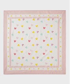 GEMO Foulard à motifs coeurs multicolores fille Rose
