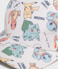 GEMO Casquette garçon avec motifs multicolores - Pokemon Blanc