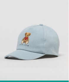 GEMO Casquette en toile denim avec motif ourson fille - LuluCastagnette Bleu
