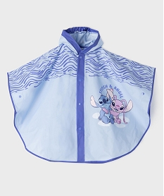 GEMO Cape imperméable avec motif Stitch et Angel fille - Disney bleu standard