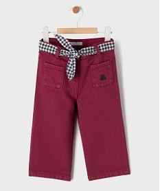 GEMO Jean coloré avec ceinture fantaisie bébé fille - LuluCastagnette Violet