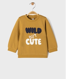 GEMO Sweat avec motif lion bébé garçon Jaune