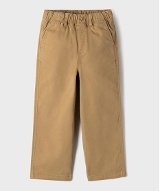 GEMO Pantalon large en coton stretch avec taille ajustable garçon Orange