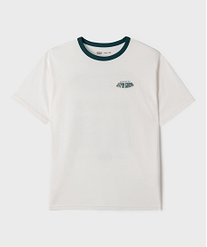 GEMO Tee-shirt manches courtes oversize en jersey de coton garçon blanc standard