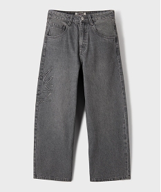 GEMO Jean super baggy avec motif sur le côté garçon - Camps United Gris