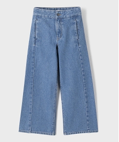 GEMO Jean wide leg en denim 100 % coton fille bleu standard