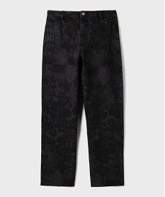 GEMO Jean loose en denim 100 % coton à motif délavé garçon - Camps United Noir