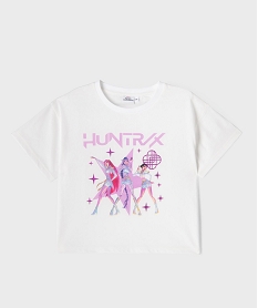 GEMO Tee-shirt manches courtes avec motif sur l’avant fille - K-pop Demon Hunters blanc standard