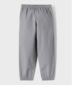 GEMO Pantalon parachute avec taille élastique ajustable garçon Gris