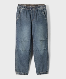 GEMO Jean parachute à taille élastiquée garçon Bleu