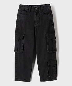GEMO Jean large avec poches cargo garçon noir standard