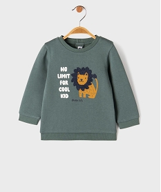 GEMO Sweat avec motif lion bébé garçon Vert