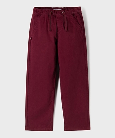 GEMO Pantalon Regular avec taille élastique ajustable garçon - LuluCastagnette Violet