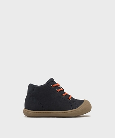 GEMO Chaussures premiers pas à lacets et zip bébé garçon – Buggy Shoes Bleu
