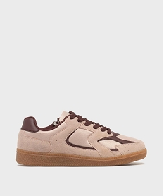 GEMO Baskets zippées multimatières fille rose standard