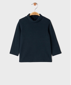 GEMO Tee-shirt manches longues à col roulé en matière chaude bébé garçon Bleu