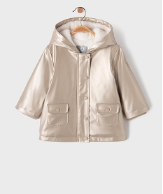 GEMO Imperméable à capuche doublé fourrure imitation bébé fille - LuluCastagnette dore