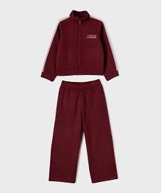 GEMO Ensemble de jogging avec intérieur polaire fille Rouge