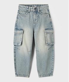 GEMO Jean coupe Barrel avec poches à rabat garçon bleu standard
