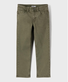 GEMO Pantalon en matière résistante extensible garçon kaki standard