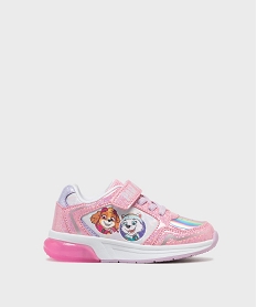 GEMO Baskets à scratch pailletées avec semelle lumineuse fille - Pat Patrouille rose standard