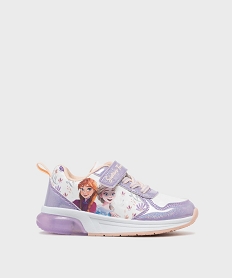 GEMO Baskets à scratch motif Reine des neiges à semelle lumineuse fille - Disney Violet