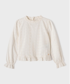 GEMO Chemise à volants avec broderie anglaise fille - LuluCastagnette Beige